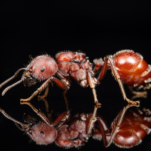 A Pogonomyrmex badius queen.